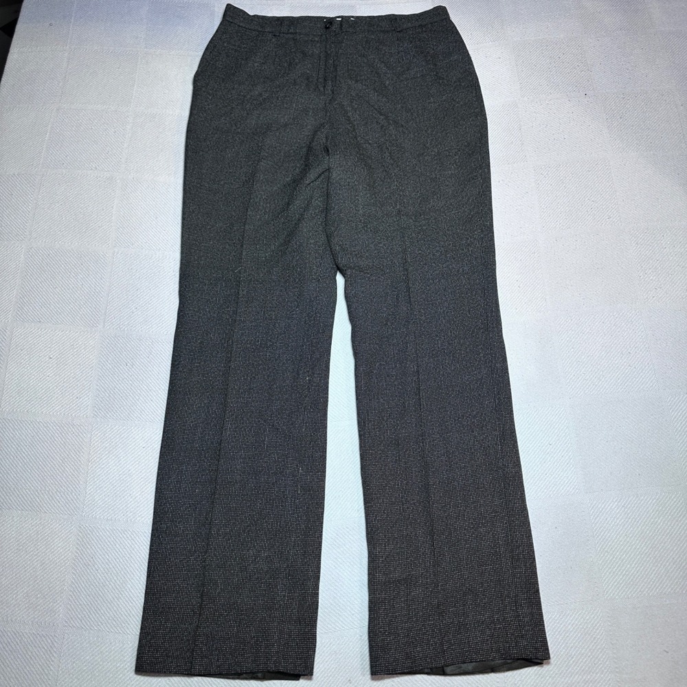 Pendleton Trousers‎ Womens 8 Virgin Wool Straight Leg Lined USA Micro-Check Knit